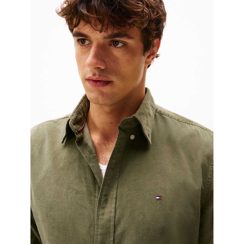 Tommy Hilfiger Regular Fit Flag Embroidery Corduroy Shirt image number 2